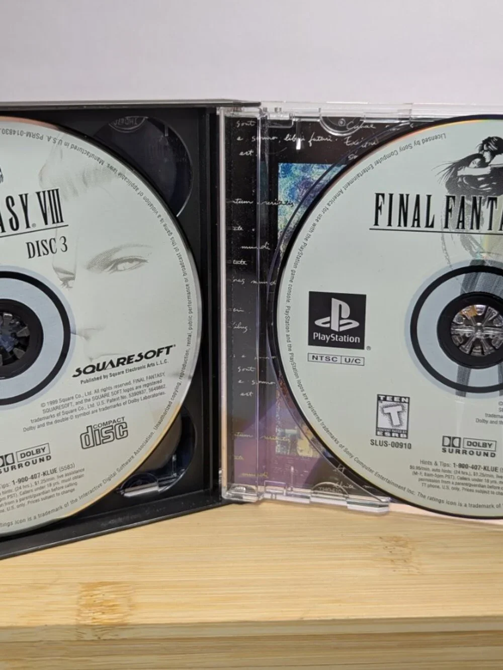 Final Fantasy VIII (Sony PlayStation 1, 1999) Tested! Disks are MINT!